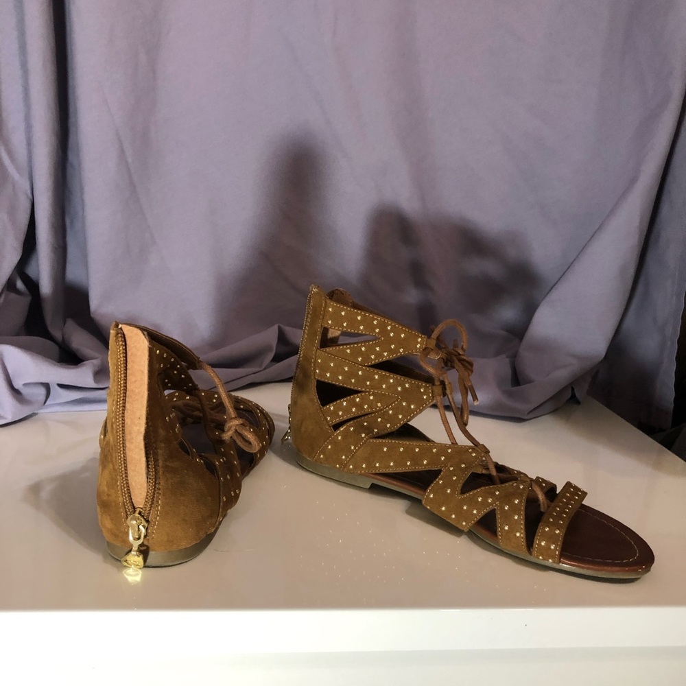 Brown gladiator sandals